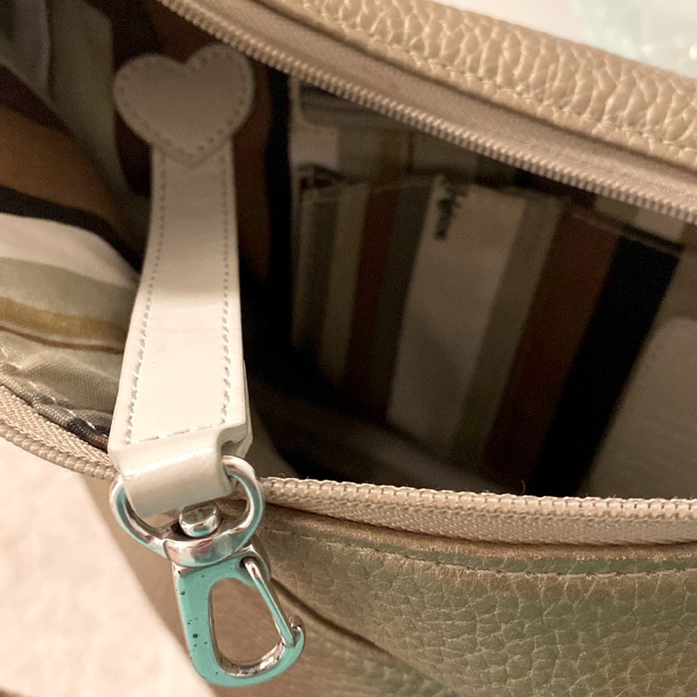 Brighton Gold/Tan Braided Handle Genuine Leather Bag - Picture 7 of 13